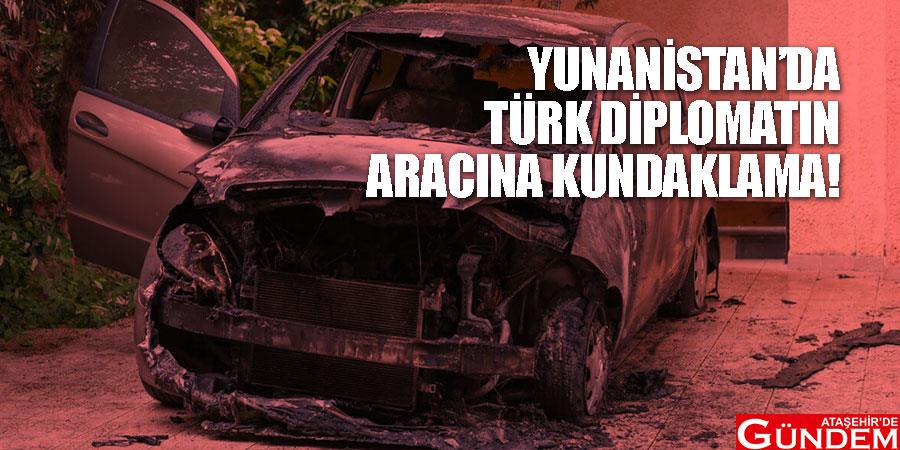 Türk diplomatın aracı kundaklandı TURK DİPLOMARIN ARACINA KUNDAKLAMA